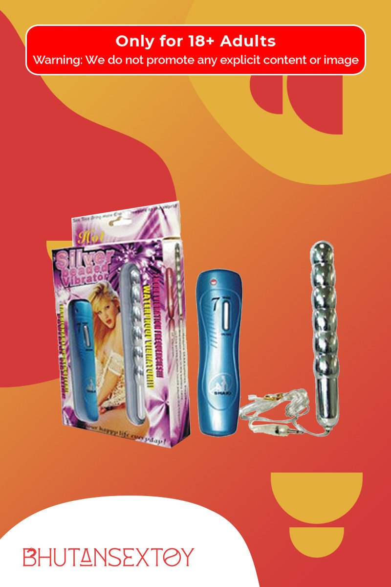 Silver Beaded Anal Vibrator AD-012