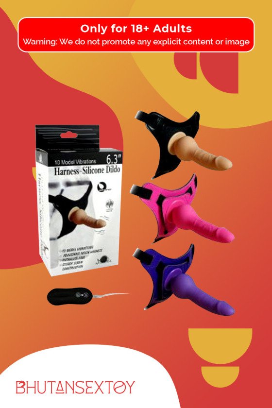 10 Vibrating Modes Strap on Harness Silicone Dildo SO-013