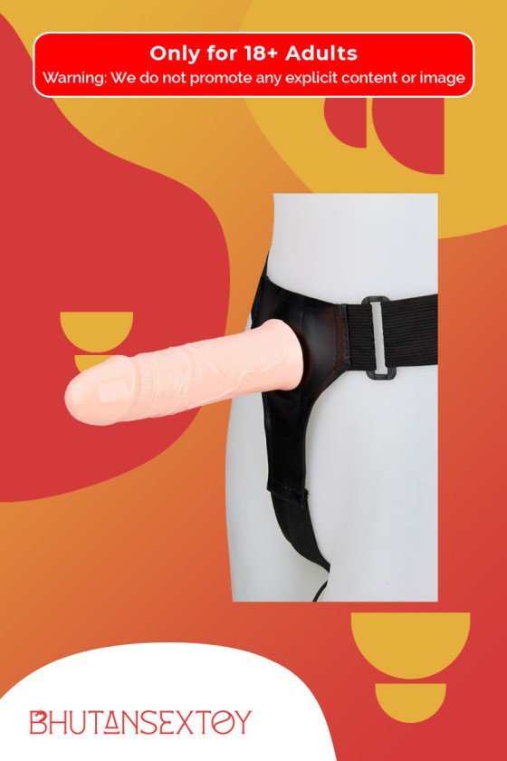 LeLuv 8 Male Hollow Vibrating Strap On SO-016