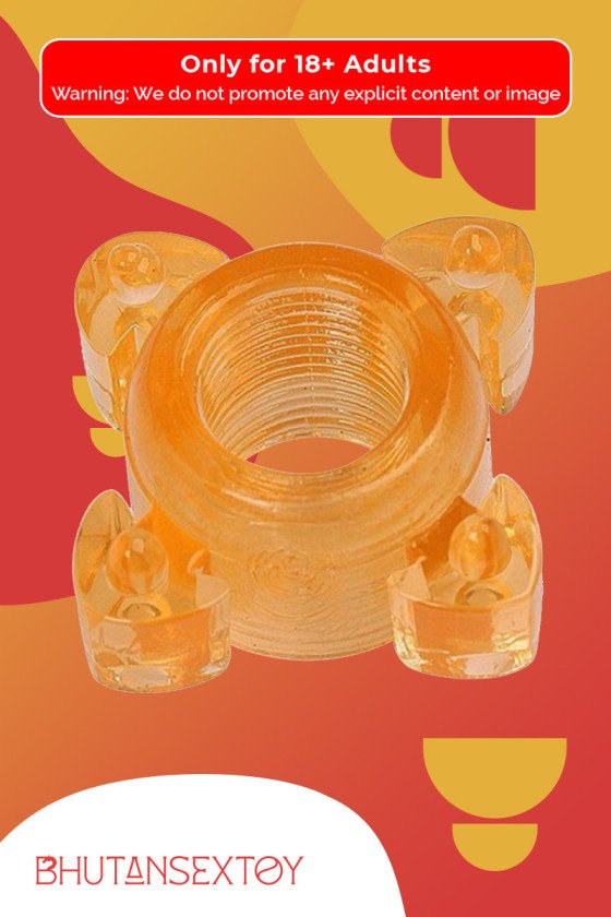 Transparent 4 Tube FingerCock Ring CR-010