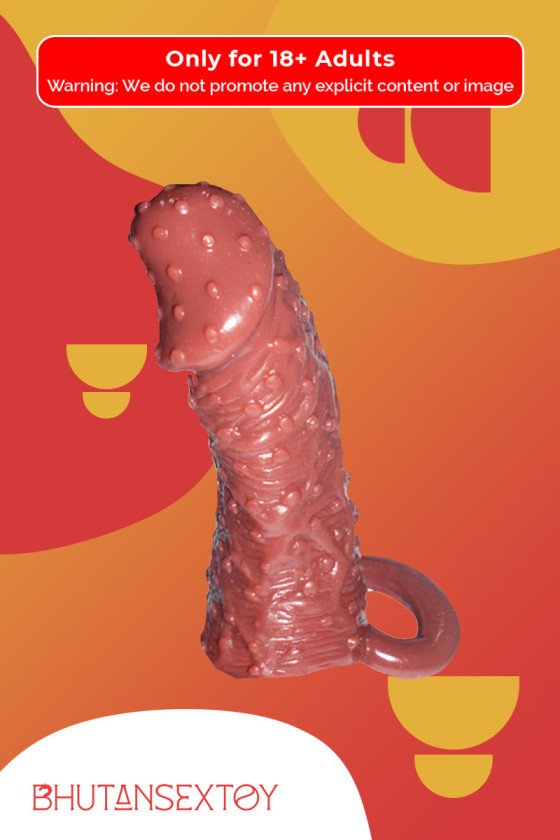 Solid Head Reusable Penis Extension Sleeve chocolate PES-026