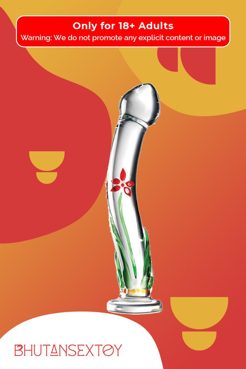 Flower Crystal Glass Dildo Sex Toy GD-004